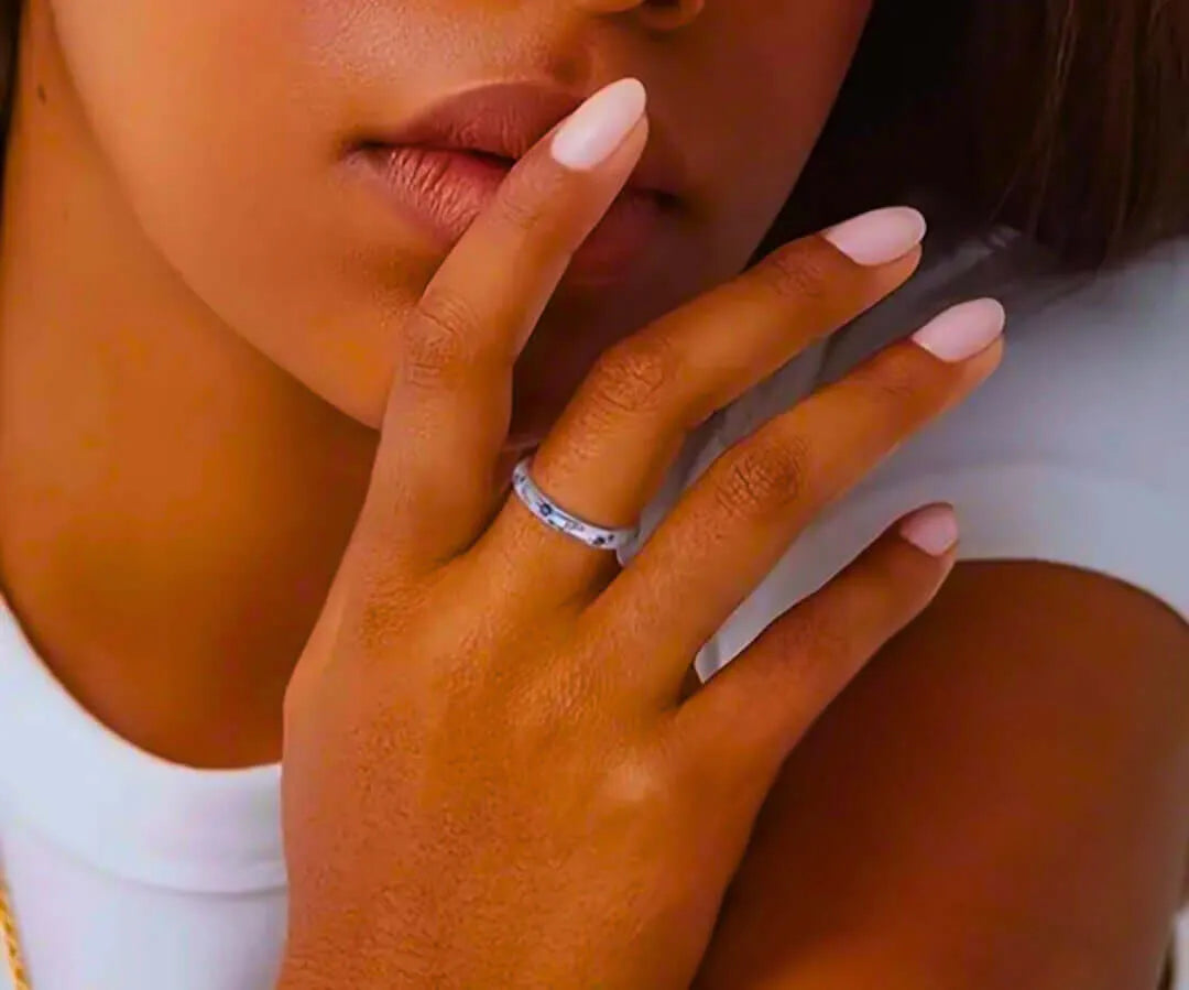 S925 Sterling Silver Ring "Sun, Moon and Stars" Cubic Zirconia Calenbi