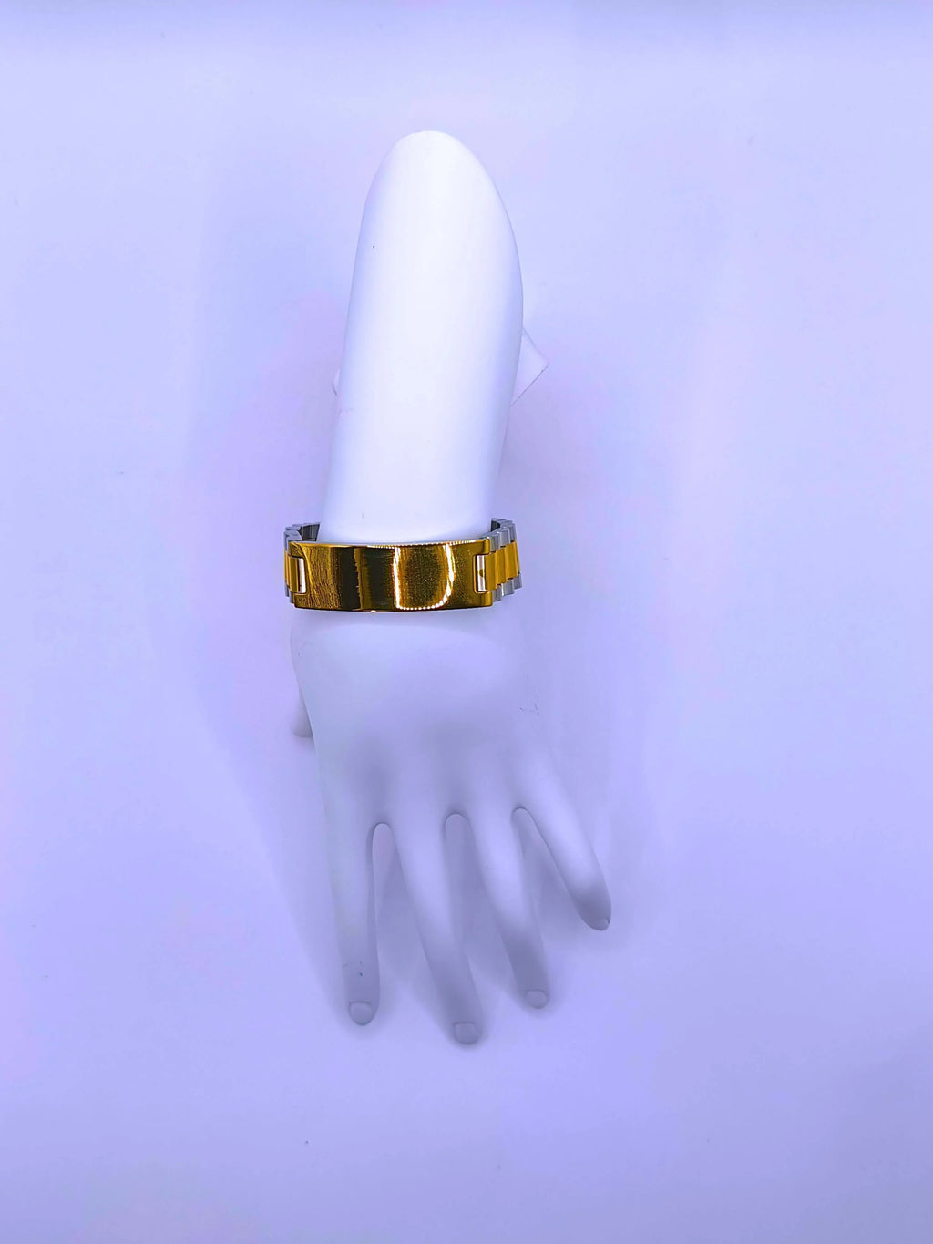 Stainless Steel Bracelet with 10k Gold Clasp, Unisex, Calenbi