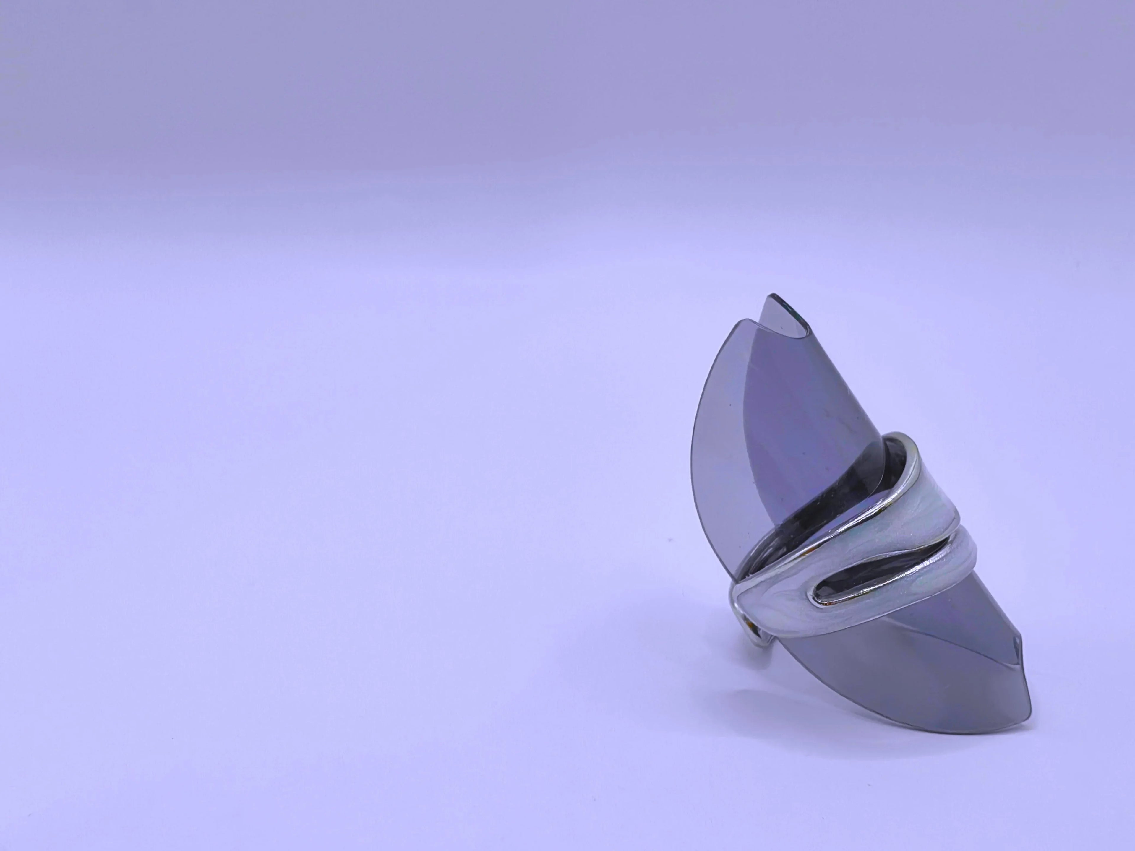 Stainless Steel Ring with Black Epoxy Coating and 10k Gold Plating by Calenbi