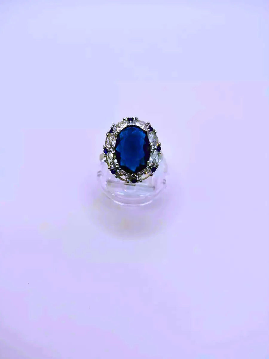 Anillo S925 Ley "Sello Real" Circonita Cubica Ajustable Calenbi