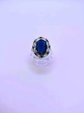 Anillo S925 Ley "Sello Real" Circonita Cubica Ajustable Calenbi
