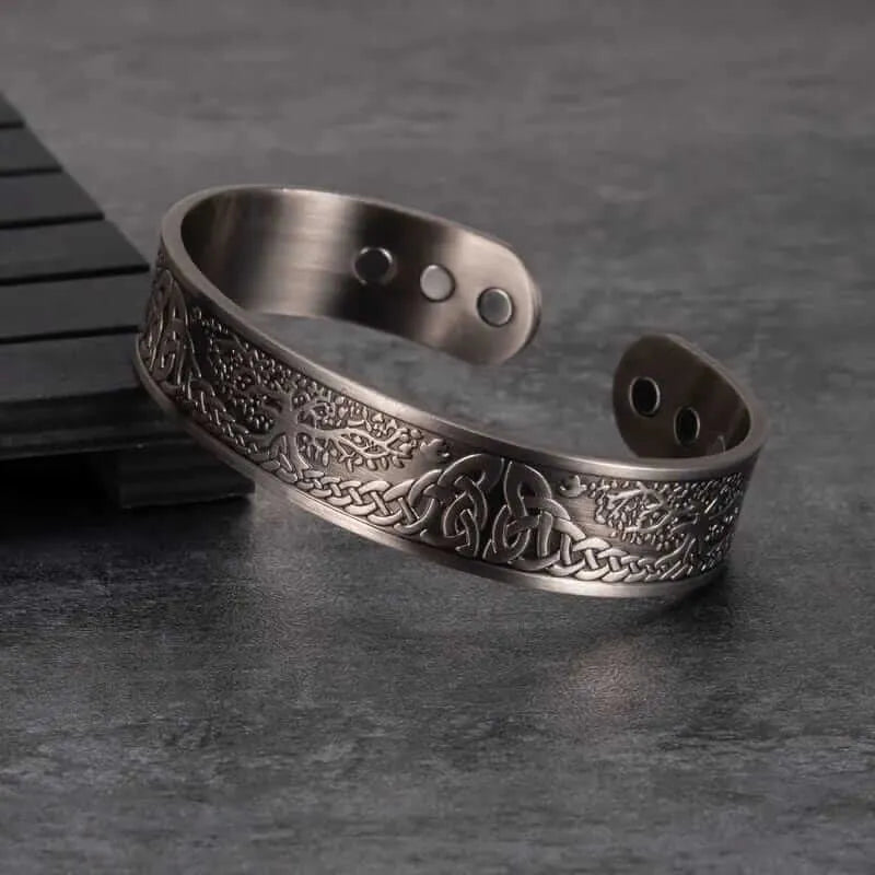 Calenbi Unisex Open Tree of Life Copper Bracelet