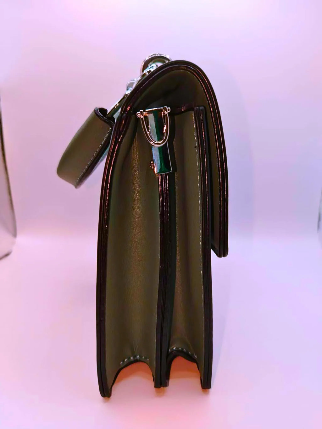 Calenbi Small Green Leather Shoulder Bag