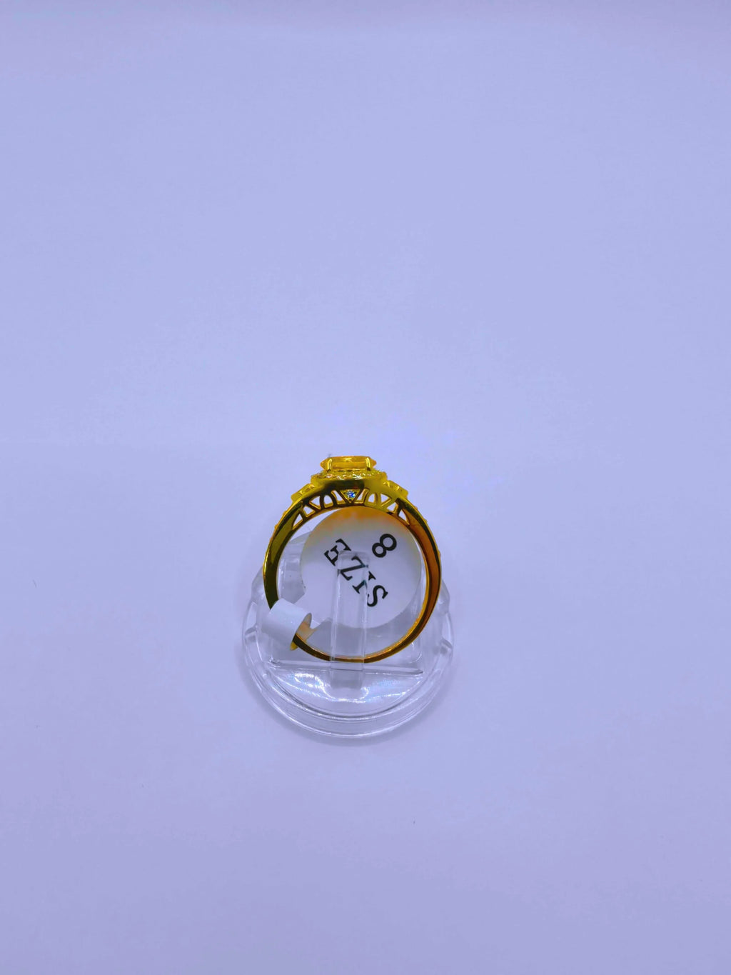 Anillo Plata Esterlina S925 Compromiso 2 Chapa Oro 14k Calenbi SR0017