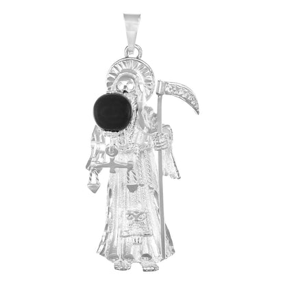 Dije De Plata 925 De Dije De La Santa Muerte 4.6 Cm
